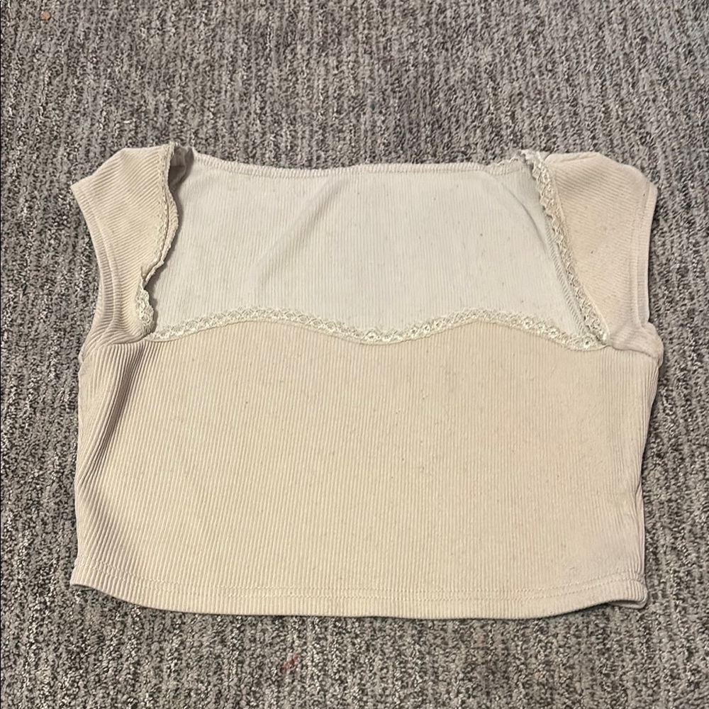 Lowcut Princess Cream Lace Trim Women's Top